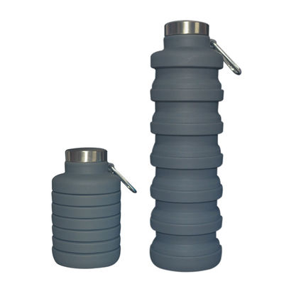 কেনা New Item Custom Logo 700ml Drink Bottle Black Silicone Water Bottle Collapsible online manufacture