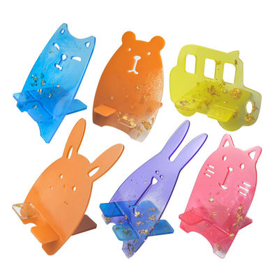 মোবাইল হোল্ডার 9pcs রঙিন কার্টুন প্যাটার্ন রজন ছাঁচ Epoxy গয়না জন্য সিলিকন ছাঁচ